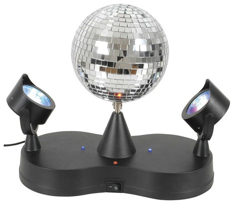 Rotating Disco Ball with LED Spotlights