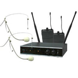 E-LEKTRON IU-2082HS Wireless Digital UHF Microphone System - 2 x Headset Microphones