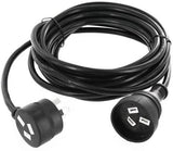 240V Black Piggy Back Extension Lead 30mtr