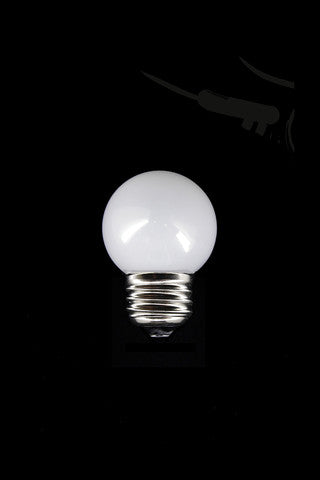 Fancy Round LED E27 Bulb White 240V