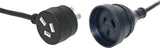 240V Black Piggy Back Extension Lead 10mtr
