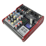 E-LEKTRON SE-4 Audio Mixer 4 Channel USB Bluetooth Phantom Power