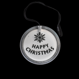 Flashing Circle Pendant Necklace - Happy Christmas