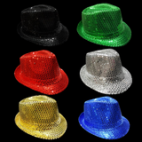 Light Up Sequin Flashing Fedora