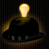 Light Headed Bowler Hat with LED Light Bulb