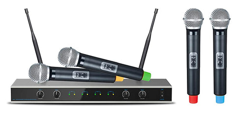 E-LEKTRON IU-4011 Wireless Digital UHF Microphone System - 4 Handheld Vocal Mics