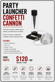 HIRE - PARTY LAUNCHER Confetti Cannon