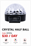 Hire - Crystal 1/2 Ball Party Light