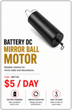 Hire - DC Battery Mirror Ball Motor