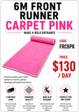 Hire - 6M Pink Carpet Runner