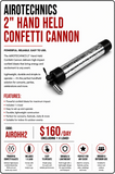 HIRE - Airotechnics 2" Hand Held Confetti Cannon