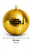 Hire - 16" (40cm) Gold Mirror Disco Ball