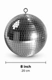 Hire - 8" (20cm) Silver Mirror Disco Ball