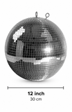 Hire - 12" (30cm) Silver Mirror Disco Ball