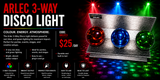Hire - 3 Way Arlec Disco Party Light Kit