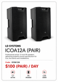 HIRE - LD Systems ICOA 12 A 12 Inch Active Coaxial PA Speaker