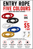 Hire - Event Ropes Red, Gold, Black, White, Blue