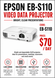 Hire - Epson EB-S110 Video Data Projector