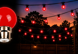 HIRE - Festoon 25m RED Globes