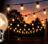 HIRE - Festoon 25m WARM WHITE Globes