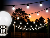 HIRE - Festoon 25m WHITE Globes