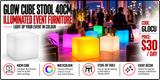 Hire - Glow Furniture LED Stool