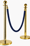 Hire - Gold Rope Stands with Blue Rope