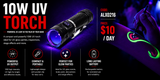 Hire - ALX0216 10W Ultra Violet Torch