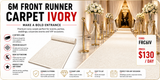 Hire - 6M Ivory Carpet Runner