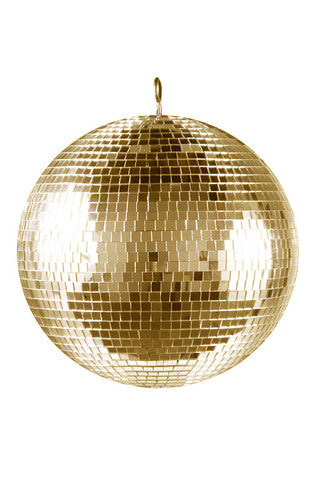 GOLD Disco Mirror Ball - 16" (40cm)