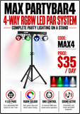 Hire - MAX PARTYBAR4 Light Wash Set