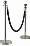 Hire - Silver Rope Stands with Black Rope