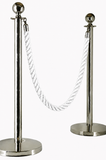 Hire - Silver Rope Stands with White Rope