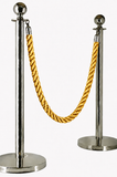 Hire - Silver Rope Stands with Gold Rope