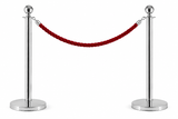 Hire - Silver Rope Stands with Red Rope