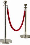 Hire - Silver Rope Stands with Red Rope