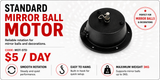 Hire - Standard Mirror Ball Motor 3Kg