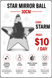 Hire - Star Mirror Ball 30cm