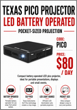 Hire - Texas Pico Battery Operated Video Projector