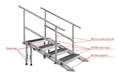 EV-SSTAIRS Stage Stairs (Various Heights)