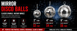 Hire - 6" (15cm) Silver Mirror Disco Ball