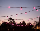 HIRE - Festoon 25m PINK Globes