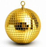 Hire - 8" (20cm) Gold Mirror Disco Ball