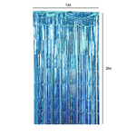 PM-613076 Foil Mylar Curtain - AQUA 2m x 1m