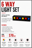 Hire - 6 Way Ground Row Party Light Set