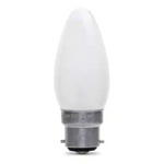 Candle Bulb Lamp 240V 40W BC - Opaque White
