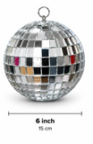 Hire - 6" (15cm) Silver Mirror Disco Ball