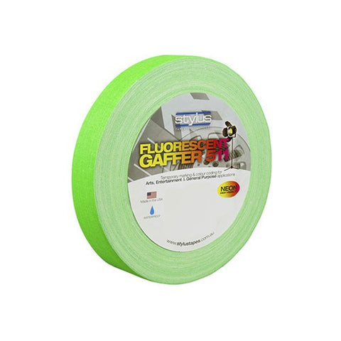 Fluorescent Green Gaffa Tape 10m