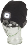 Black Beanie with Bluetooth® Speakers and LED Torch