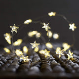 20 WW LED Micro Wire Fairy Light Stars